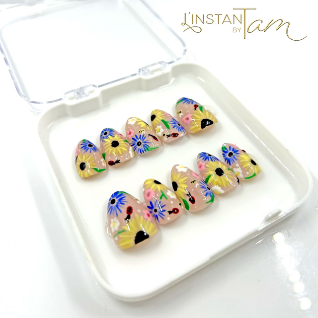 10 Press On Nail 100% personnalisés "Full Déco" 