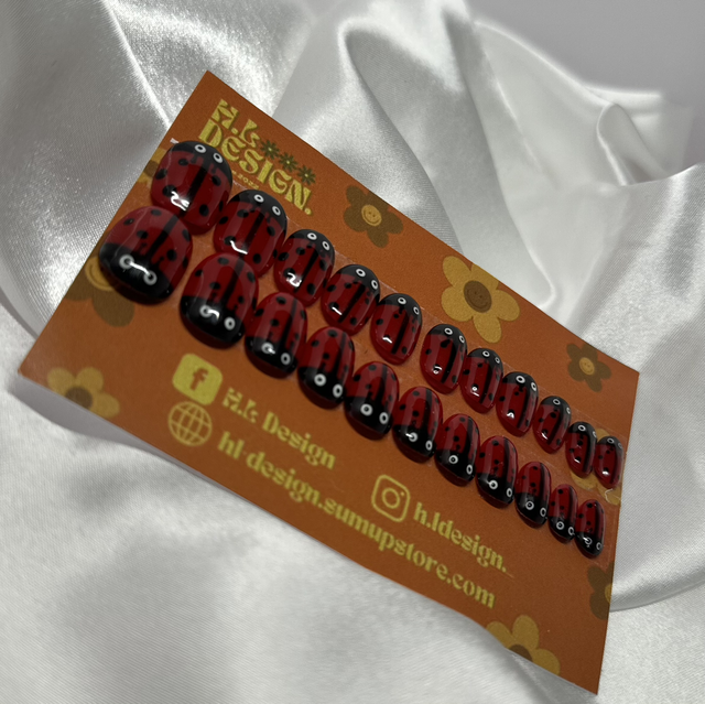 Kids Ladybird Press-On Nails