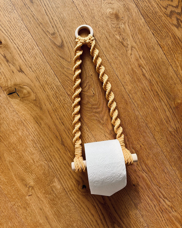 Makramee Toilettenpapierhalter
