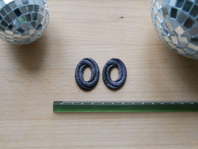 Maxi loop noir paillettes