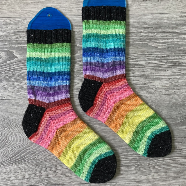 'Sparkle Rainbow' Socks - Luxury Marino wool - UK 5-7