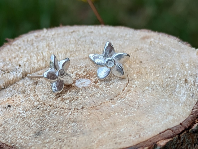 Large Windmill Flower Earrings