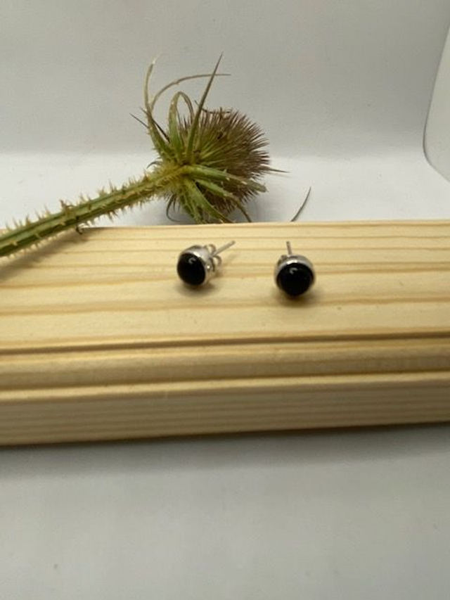 Boucles d'oreilles en Tourmaline Noire