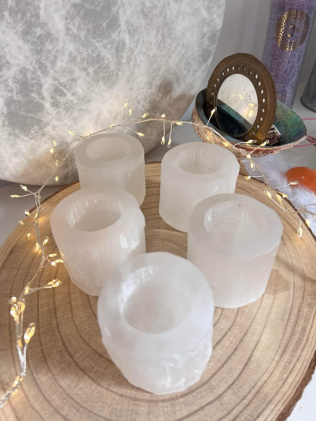 Bougeoir en sélénite