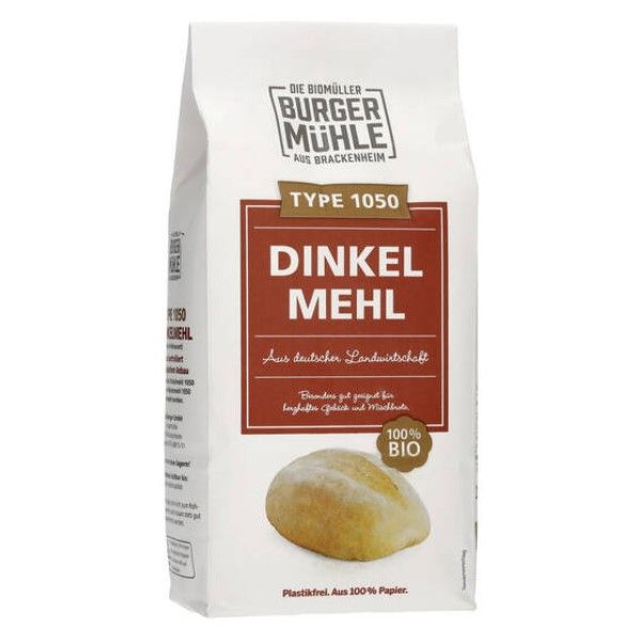 Burgermühle Dinkelmehl Type 1050, 1kg Packung