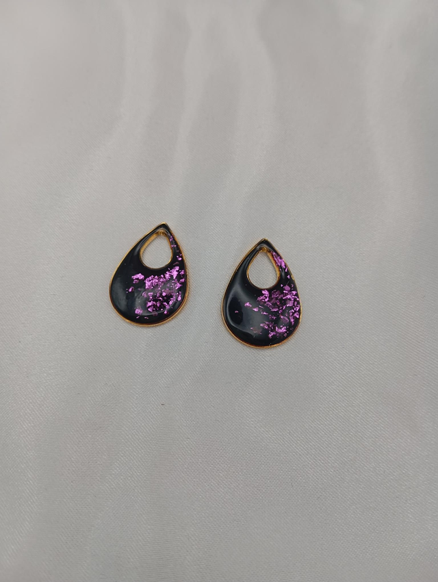 Pampilles noires et violette 