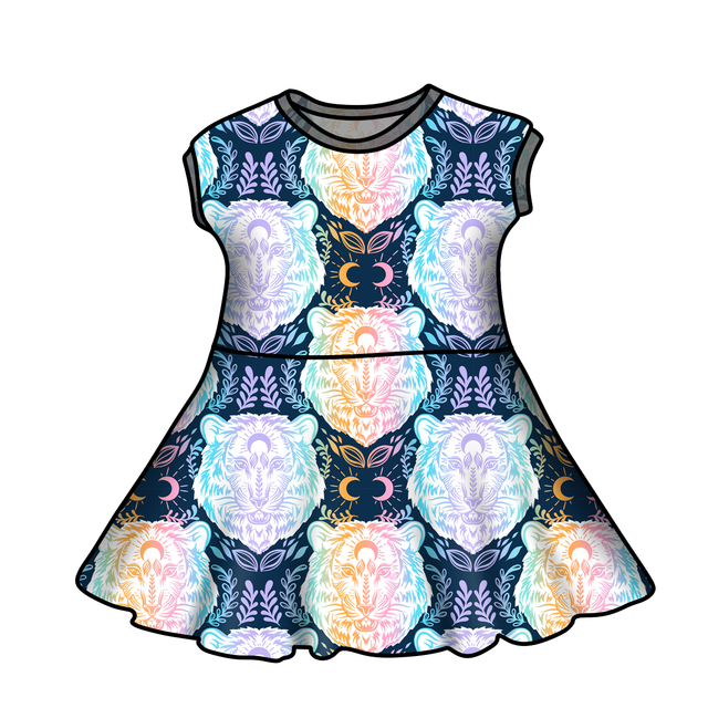  Short Sleeve - Dreamweaver 'Celestial Lion' Twirly Dress