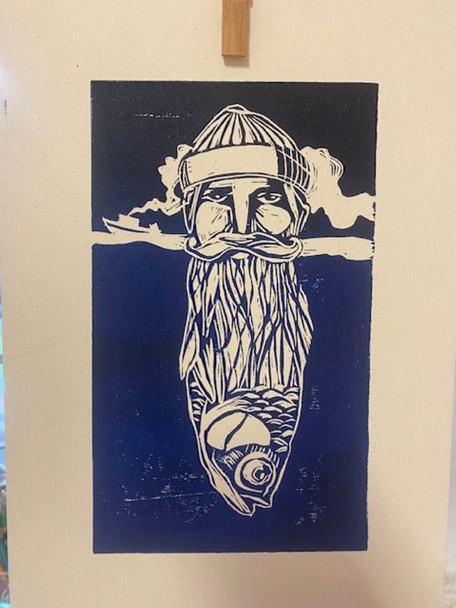 Linoldruck I Küstenliebe