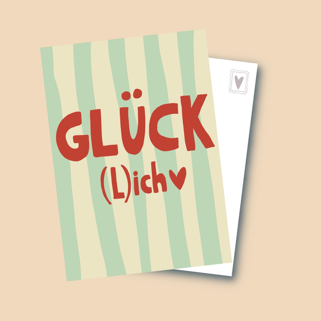 Glücklich Postkarte 