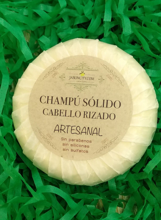 champú sólido para cabello  rizado