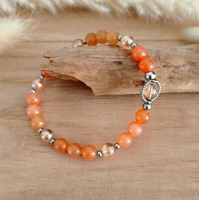A Bracelet "Élan" Aventurine orange