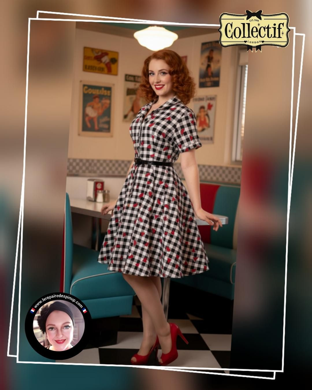 Robe Collectif Caterina Watermelon Swing T44