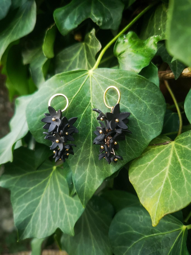 Collection Florale  Songe nocturne - Boucles d'oreilles Ophélie