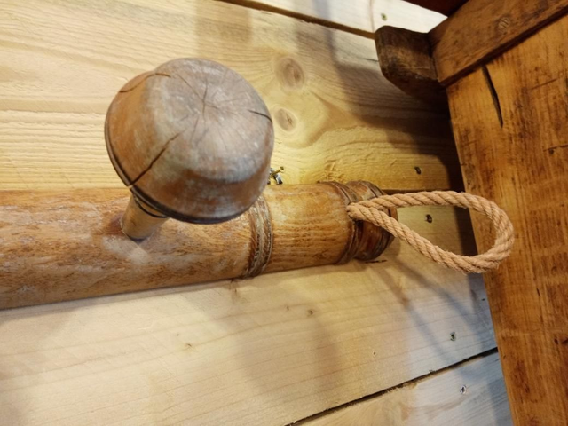 Ancien Porte Manteau Bois Style Bambou