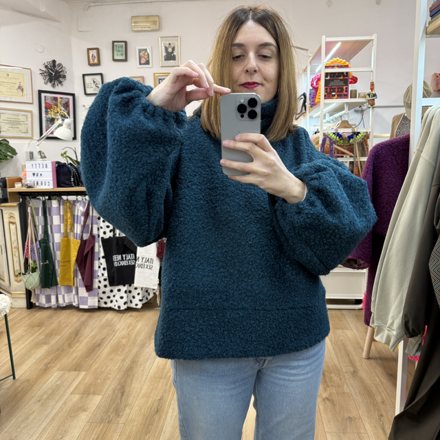 Felpa Ottanio in Lana Bouclè 