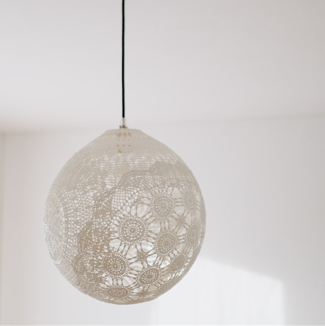 Luminaire Globe dentelle sur commande
