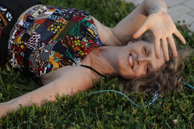 Top dos-nu CASAMANCE - Patchwork wax et coton bio