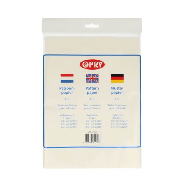 Opry Patroonpapier 3m2 transparant 62239