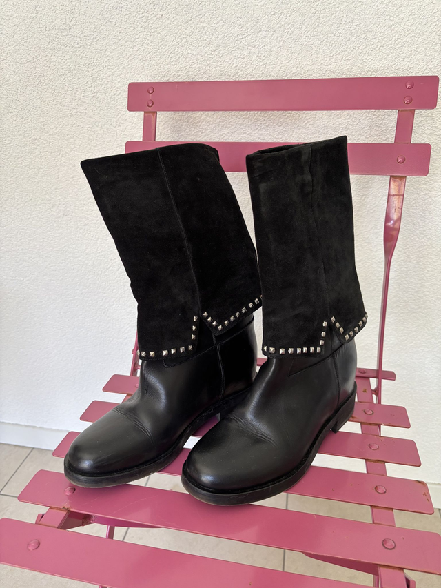 Bottes noires velours Coup de Soleil (231)