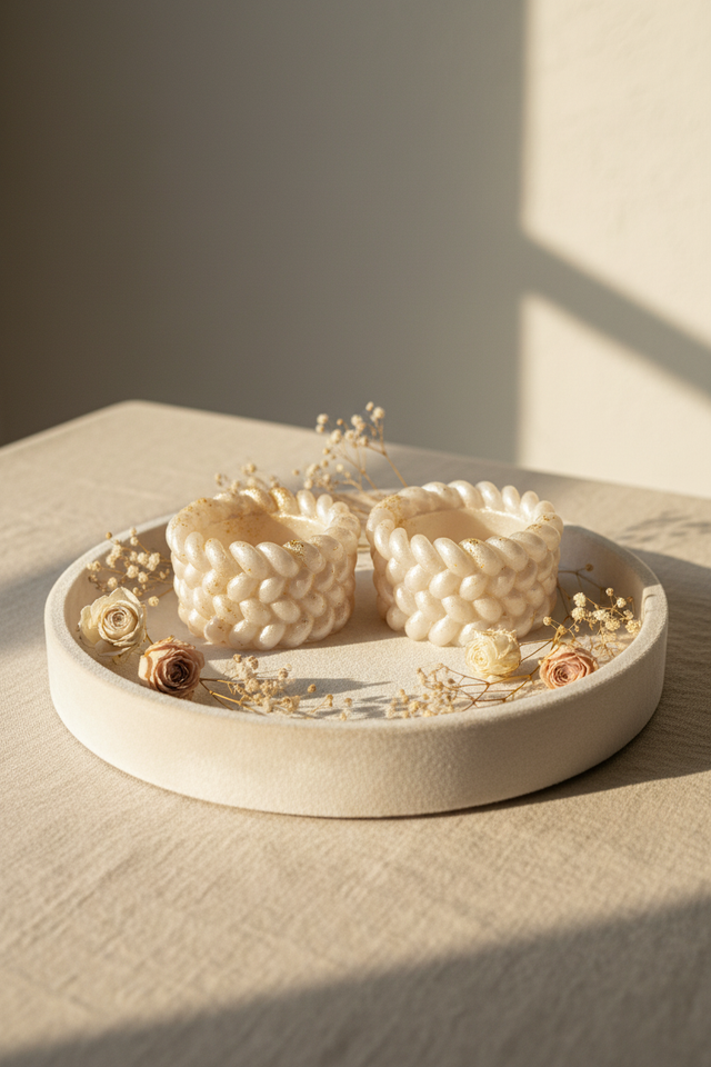 Porte bijoux Cordons - Nacre doré