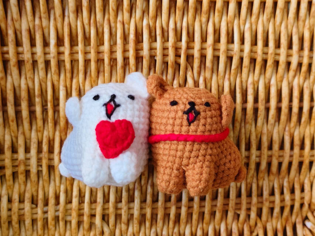 Crochet Couple Dog with Magnetic (Set)