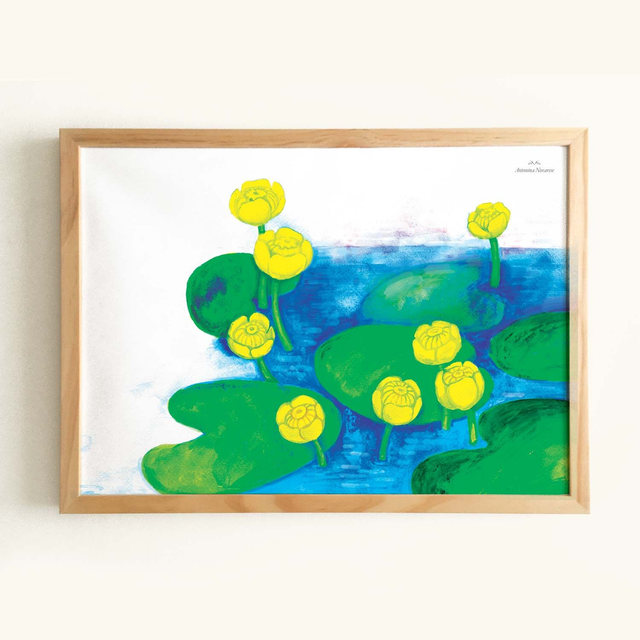 Affiche "Étang avec des nénuphars"