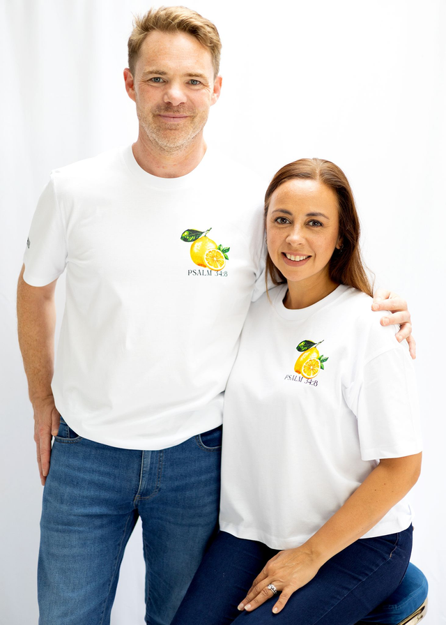 Regular Fit Lemon Tee - Psalm 34:8 [Medium]
