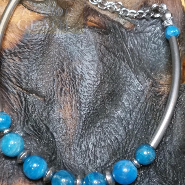 Jumelle Elegante apatite bleue