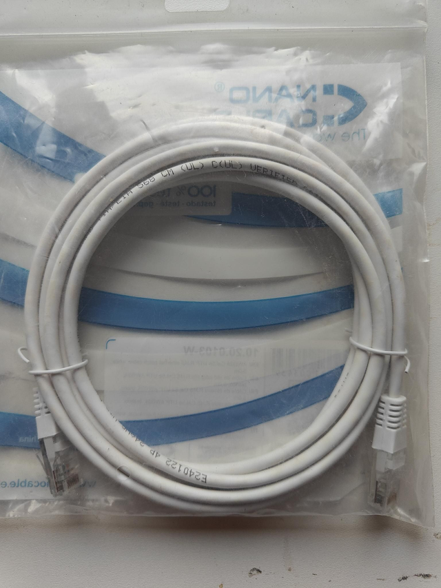 Valkea Cat5e-verkkokaapeli 3m - NANOCABLE 