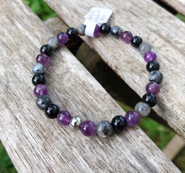 Bracelet Amethyste Labradorite Onyx
