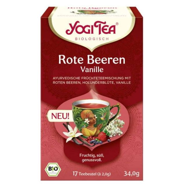 Yogi Tea Rote Beeren Vanille 17 Beutel