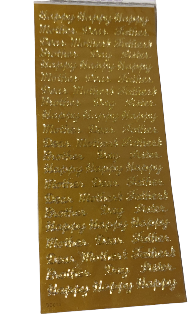 Stickers doré papa-maman