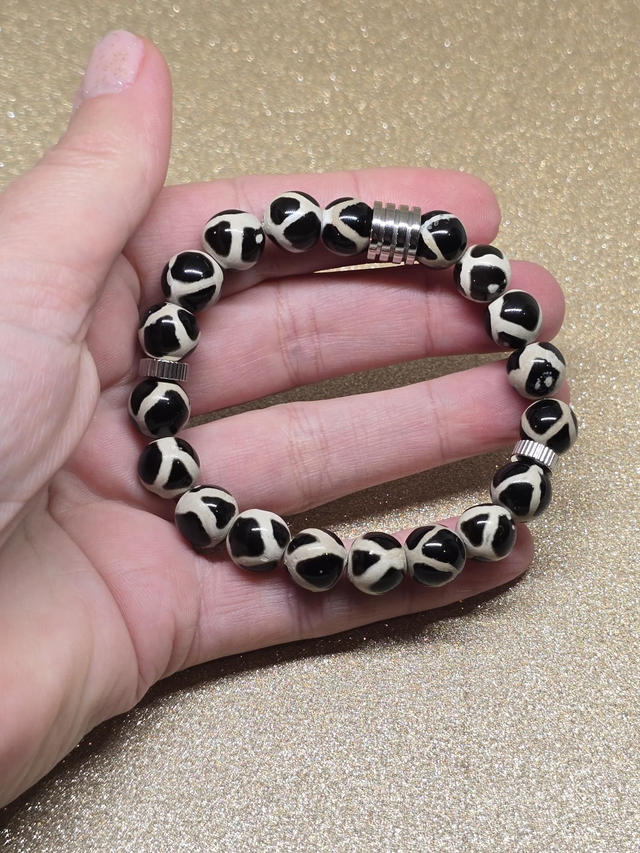 Bracelet Agate du Tibet en 1 cm