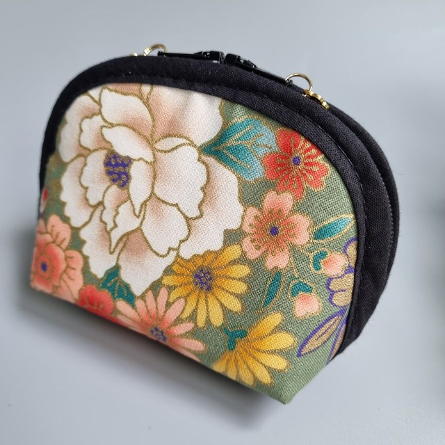 Porte-monnaie arrondi "Kanako" vert