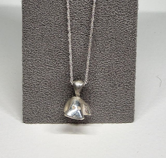 Fine silver ghost pendant
