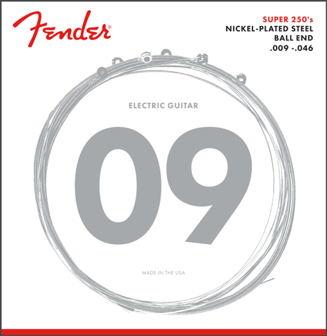 FENDER SUPER 250'S NICKEL-PLATED STEEL GUITAR STRINGS