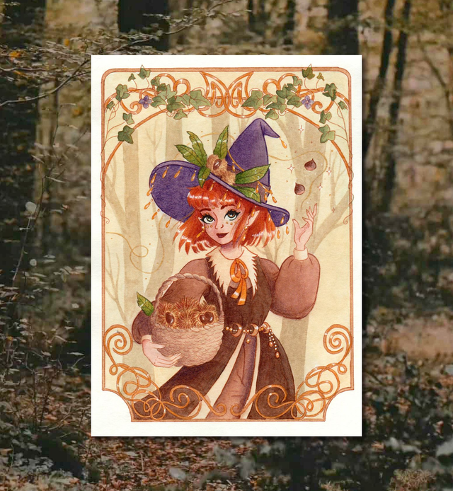 Illustration Originale - La Tisseuse 🌰