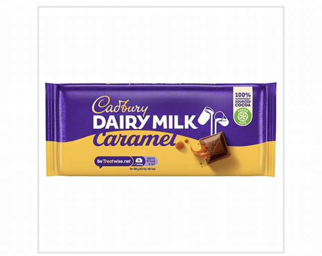 Cadbury Dairy Milk Caramel Chocolate Bar 120g