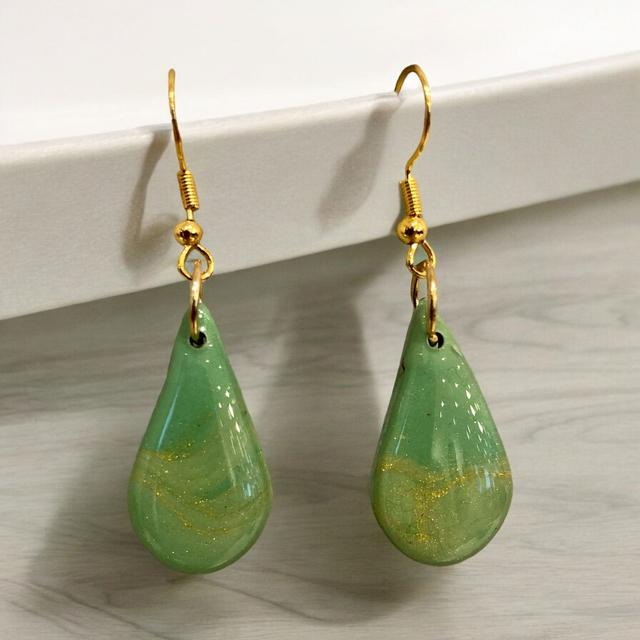 PETITES GOUTTES VERT/OR