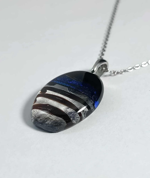 Collier Verre Fusing - Libellule ( Modèle 2)