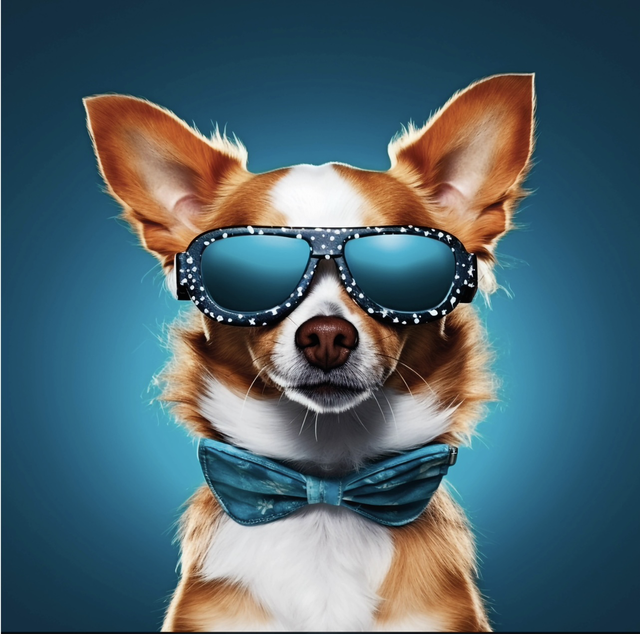 French Terry Panel 50x50 Hund Sonnenbrille