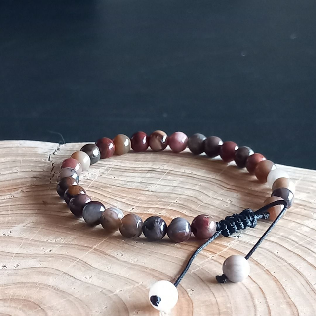 Bracelet ajustable en Bois fossile