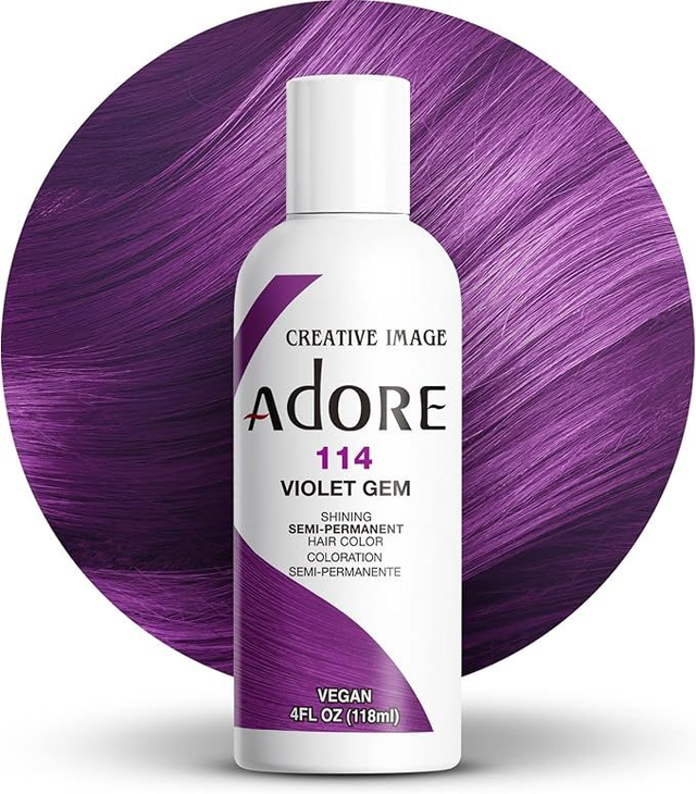 Adore Shining Semi-Permanent Hair Colour 118 ml (114 Violet Gem)