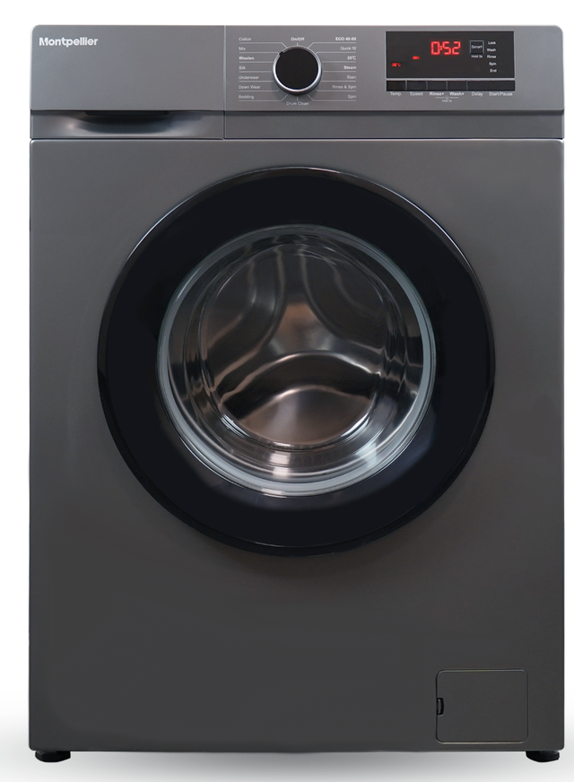 Montpellier MDAWM1014S 10kg 1400rpm Washing Machine in Silver