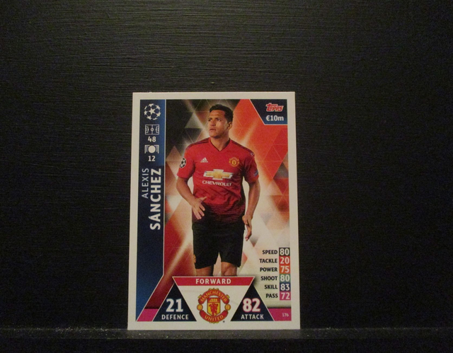 Alexis Sanchez - UEFA Champions League Match Attax 2018/19 Original Trading Card #176