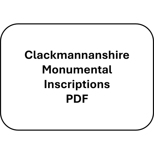 Clackmannanshire Monumental Inscriptions (PDF)
