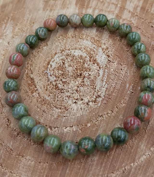 Bracelet 6 mm Unakite 