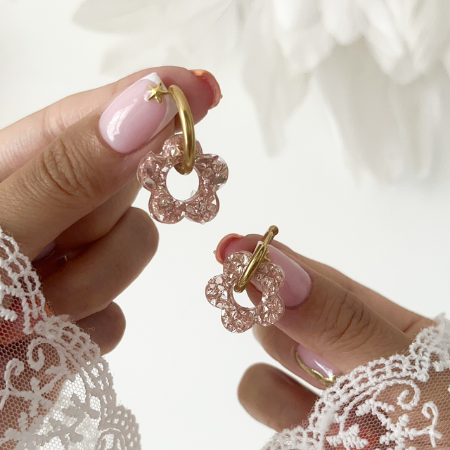 Boucles d’oreilles Aby n°6 - Rose clair