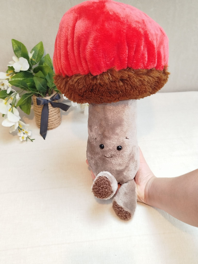 Coussin champignon rouge