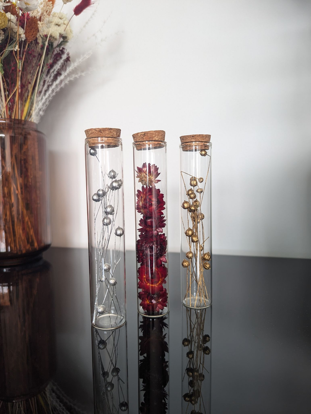 Fioles en verre (x3) - Composition de Noël 3